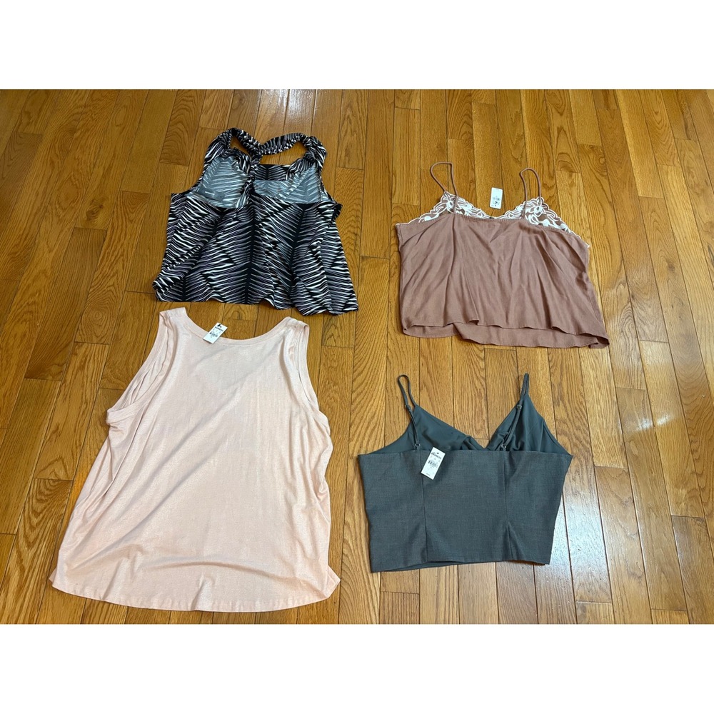 Express Womens Tops Bundle NWT Size XL Grey Mauve Pink Abstract 4 Piece Set - Picture 8 of 8